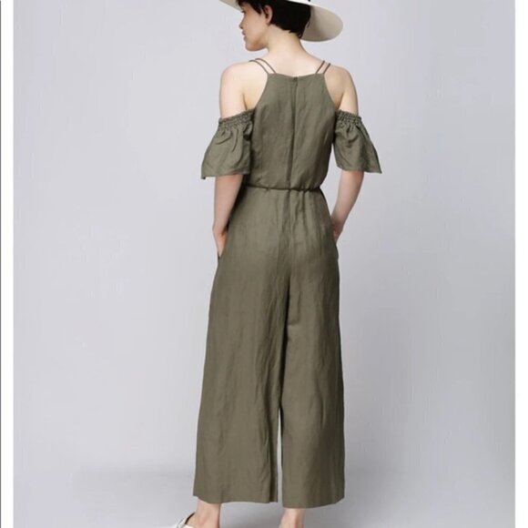 Caara Cold Shoulder Jumper Army Green size X-Small new with tags #106 - Picture 4 of 8